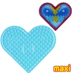 Hama Maxi Strijkkralen Grondplaat Hart Transparant