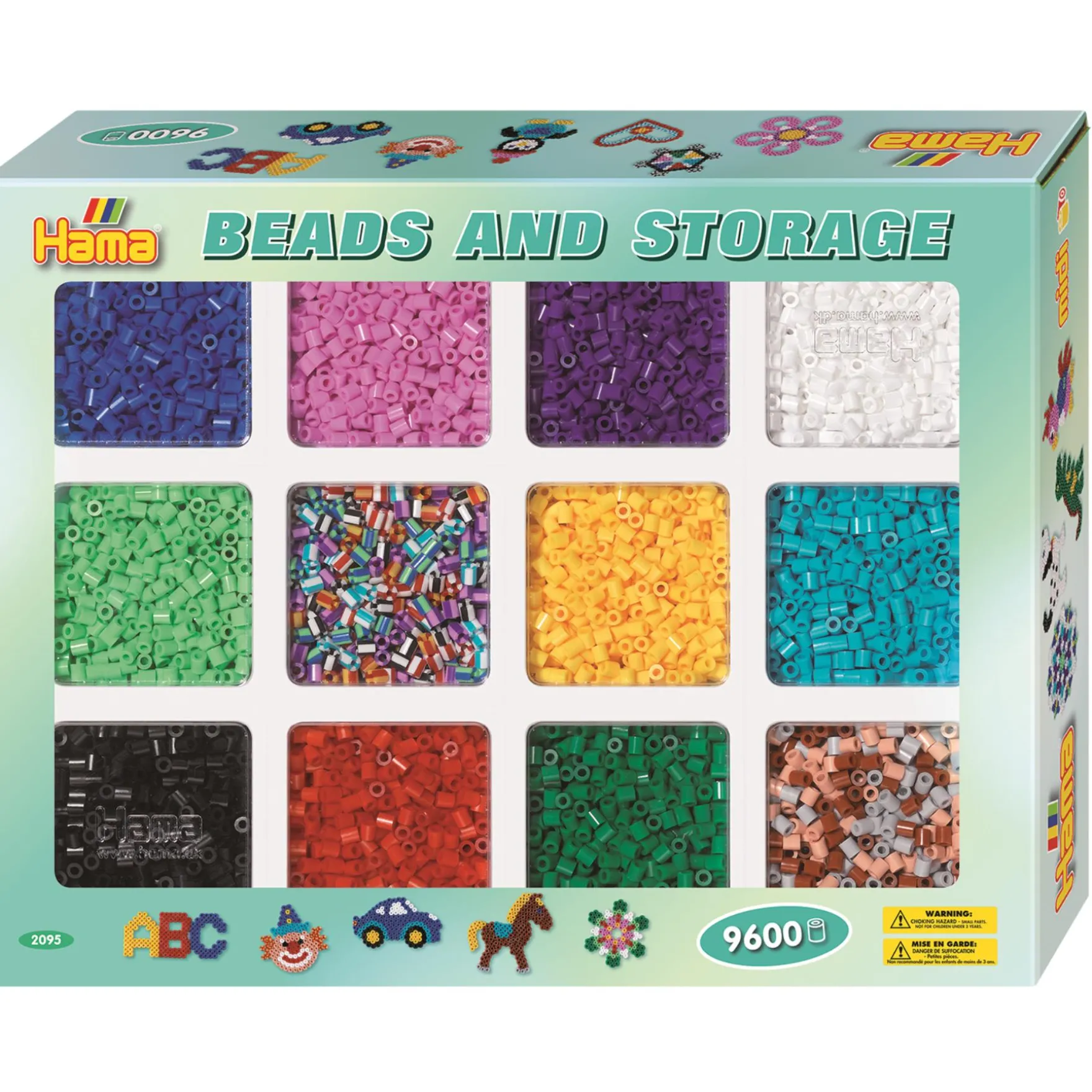 Hama strijkkralen 9600 stuks met opbergbox