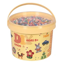 Hama strijkkralen 10000 stuks in een emmer