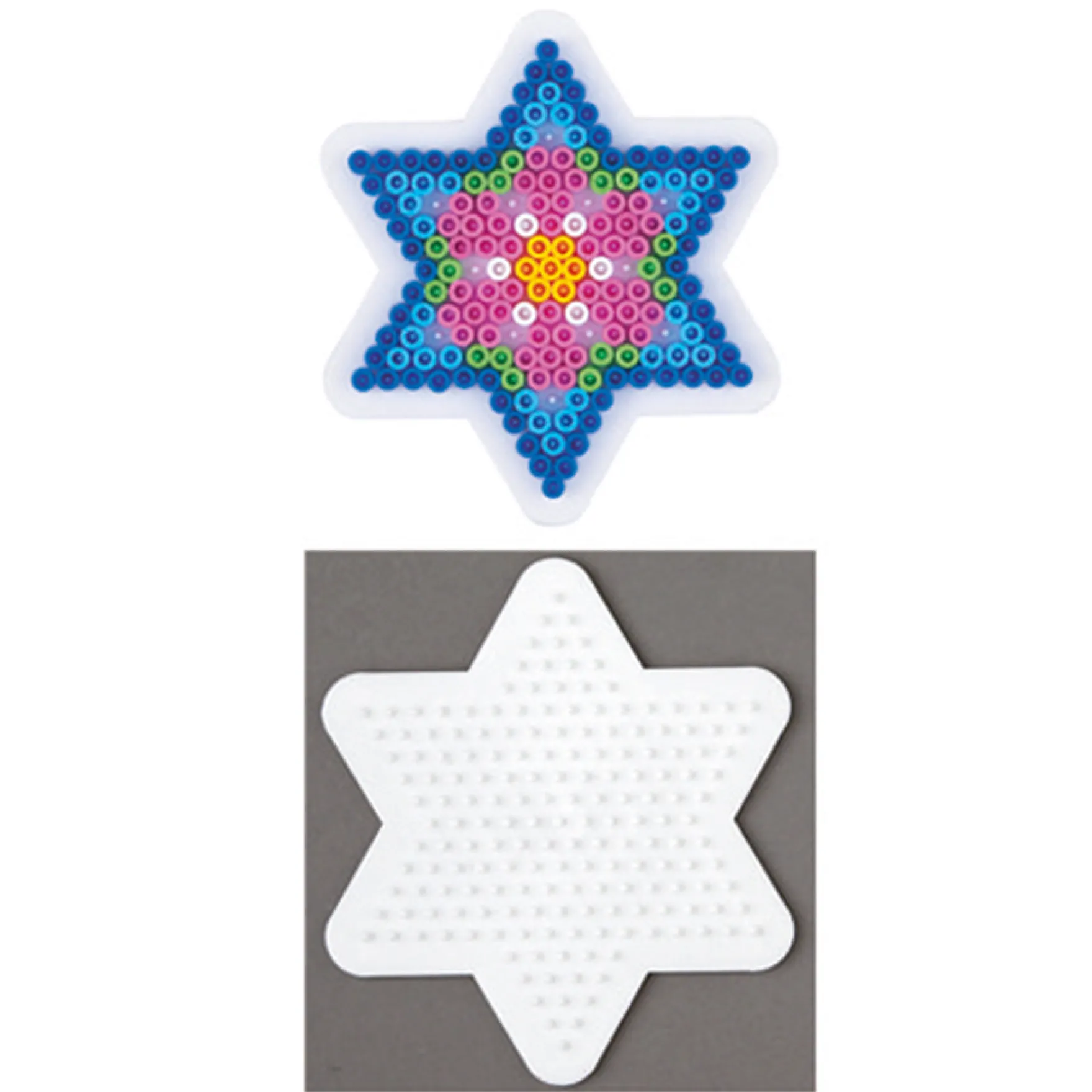 Hama Strijkkralen Grondplaat Ster Klein Wit