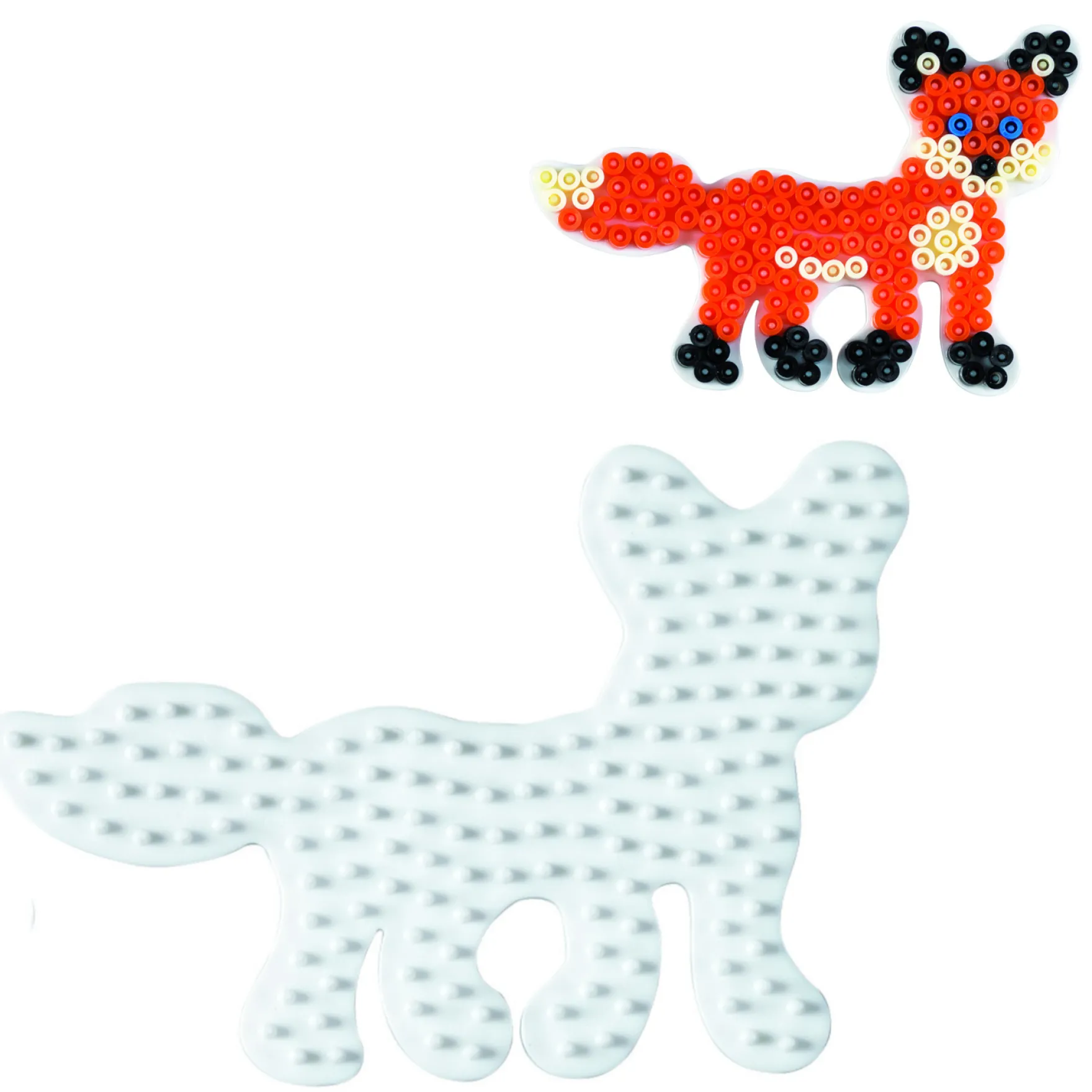 Hama Strijkkralen Grondplaat Vos Wit