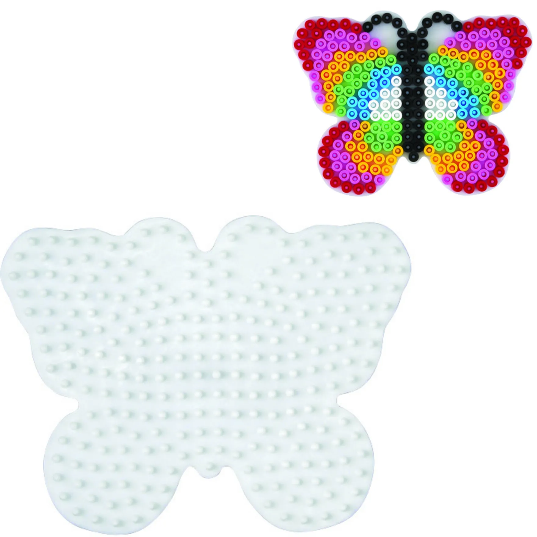 Hama Strijkkralen Grondplaat Vlinder Wit