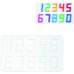 Hama Strijkkralen Grondplaat Nummers Wit