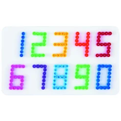 Hama Strijkkralen Grondplaat Nummers Wit