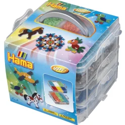 Hama strijkkralen opbergbox inclusief 6000 kralen