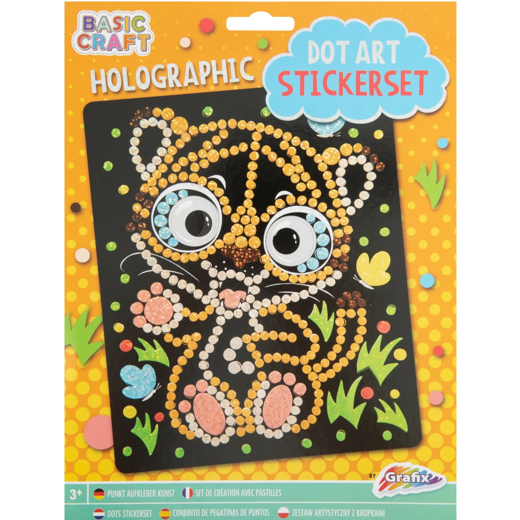 Holographic Dot Stickerset, 3 ass. 22 x 18 cm