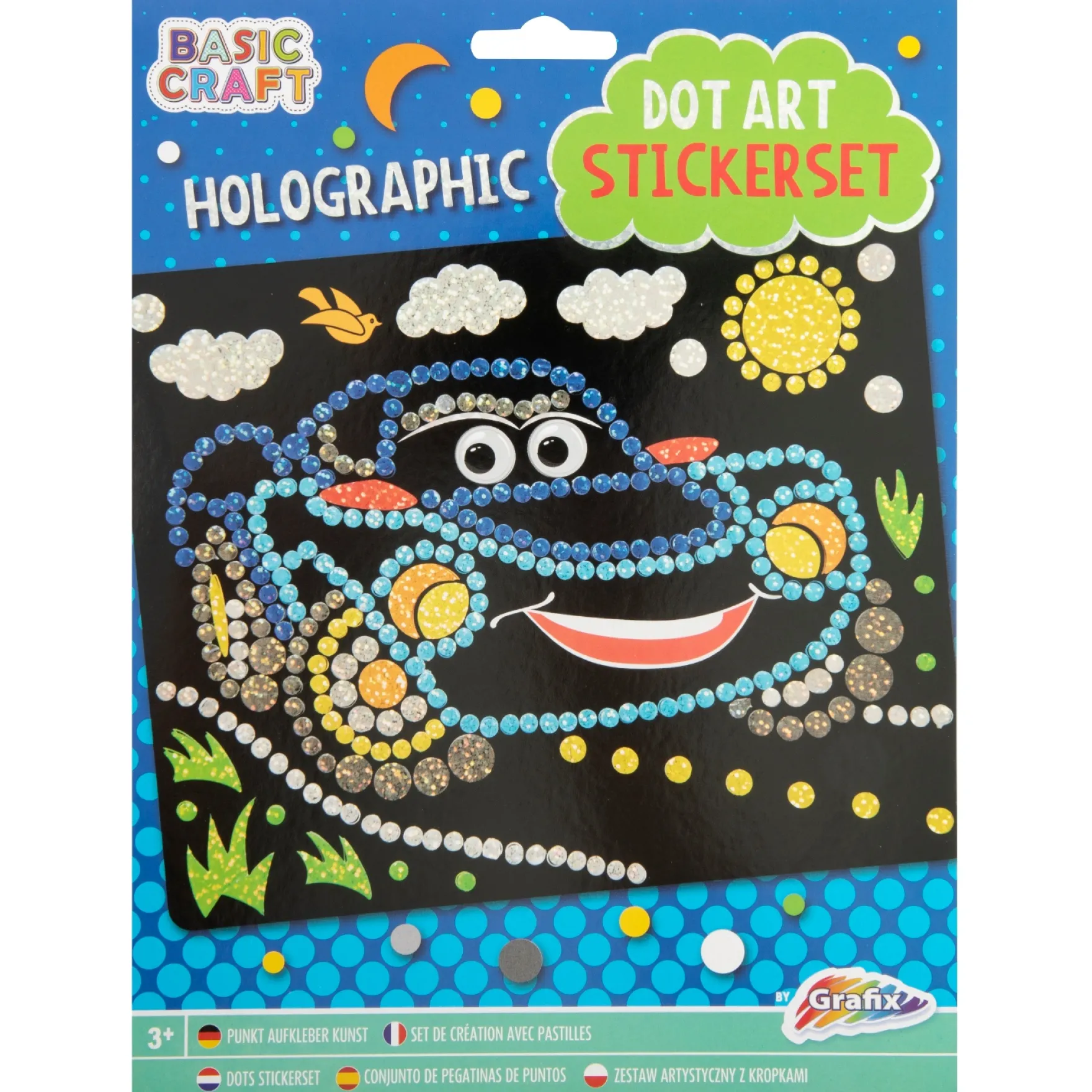 Holographic Dot Stickerset, 3 ass. 22 x 18 cm