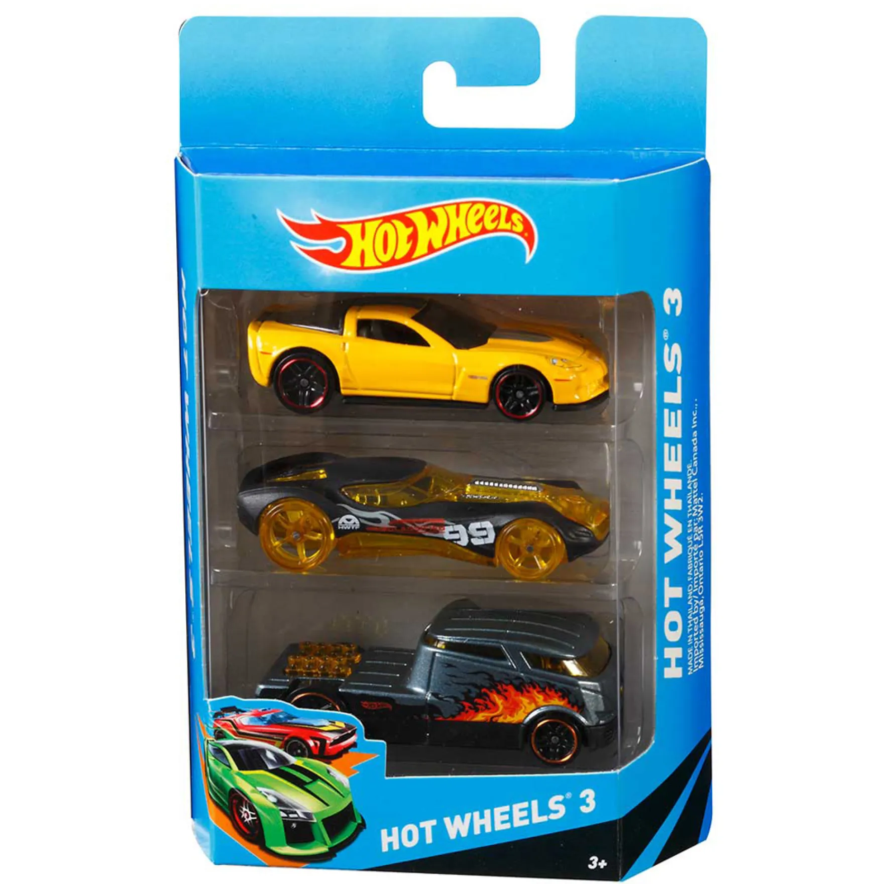 Hot Wheels Auto Diecast 3-Pack Assorti