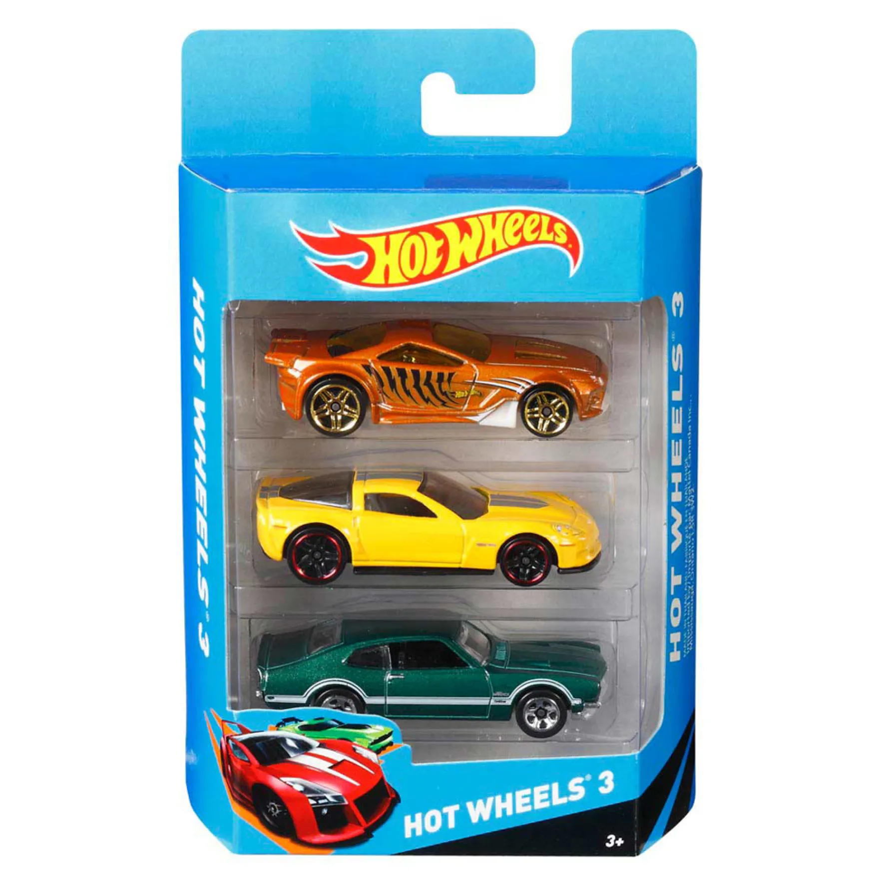 Hot Wheels Auto Diecast 3-Pack Assorti