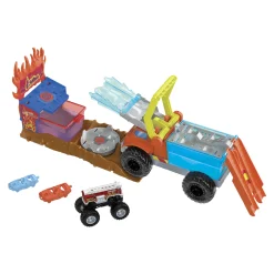 Hot Wheels Monster Trucks Fire Crash Challenge