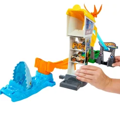 Hot Wheels racerverse blauw raptor rush track set