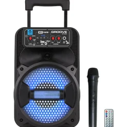 Idance Boombox + Wielen + Microfoon