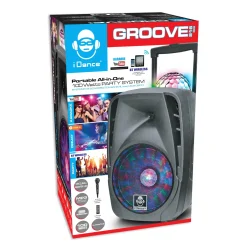 Idance boombox met licht en wielen en Micro