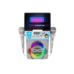 Idance partybox groove karaoke machine met 2 microfoons
