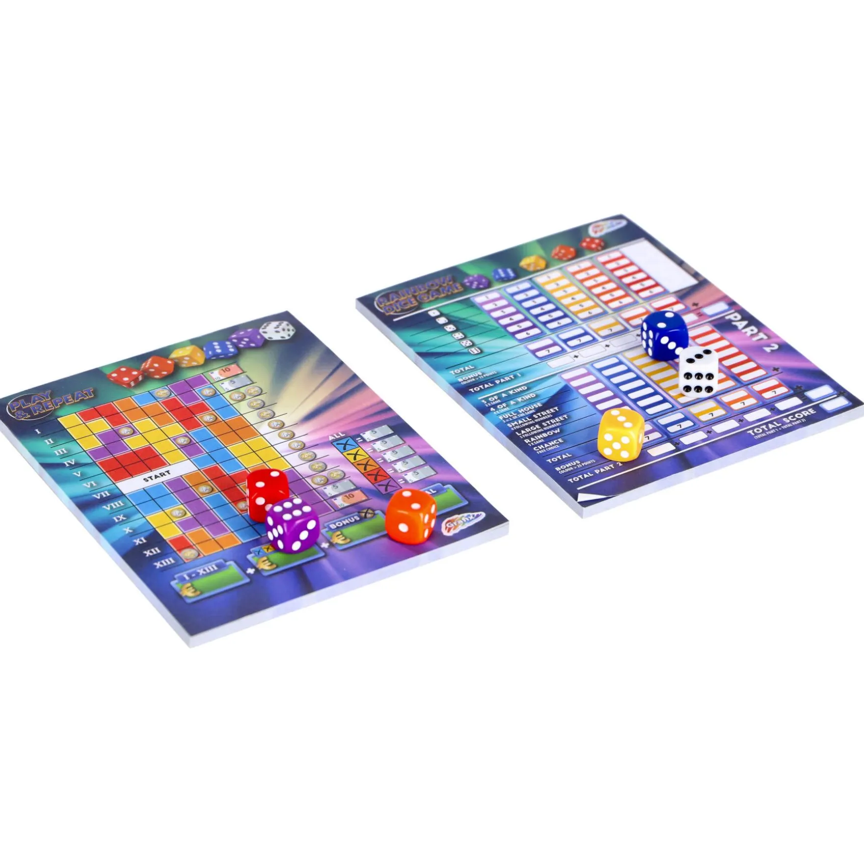 2-in-1: Regenboog & Speel & Herhaal - Dobbelspel