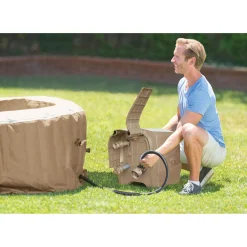 Intex PureSpa Jacuzzi Bubble Massage 4 pers. 196 cm + energy efficient afdekzeil