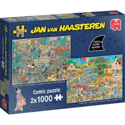 Jan van Haasteren De Muziekwinkel & Â Vakantiekriebels 2 x 1000 stukjes