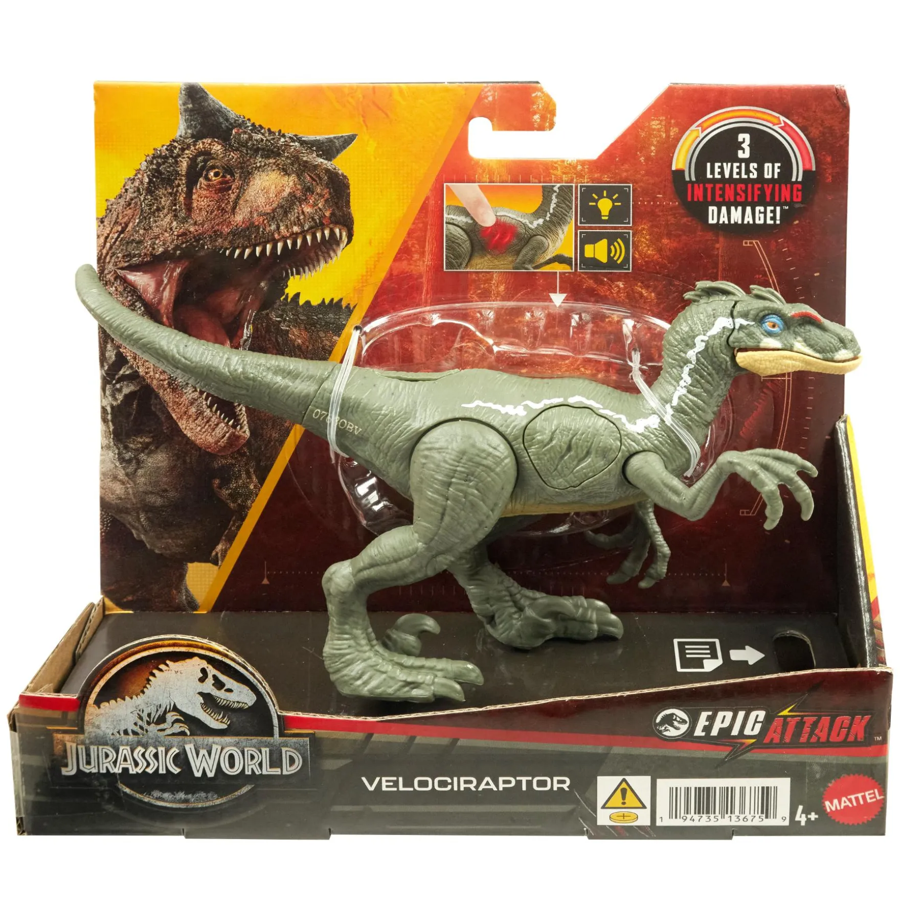 Jurassic World Epic Attack Velociraptor