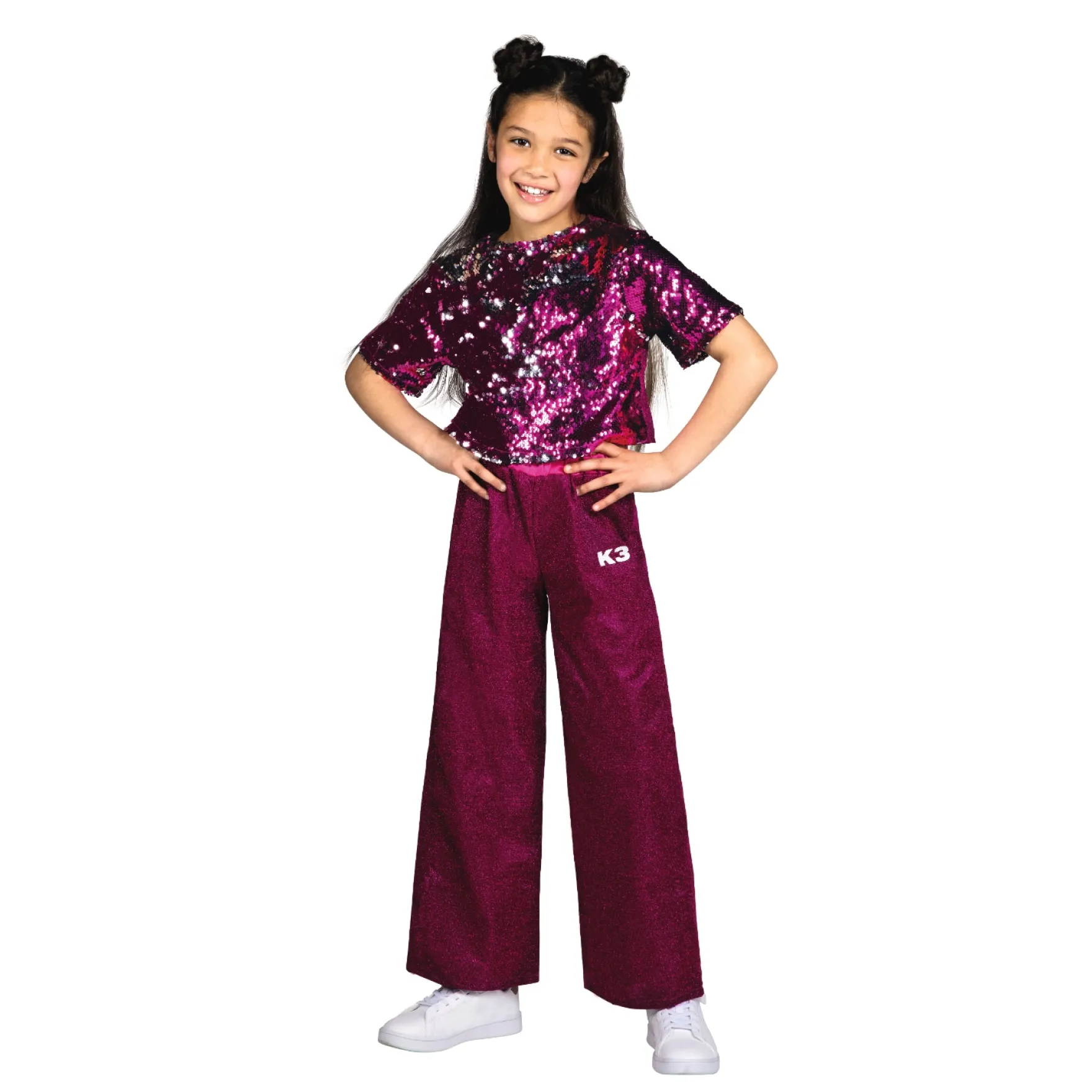 K3 Verkleedkleding Outfit Broekpak Glitter Roze 6-8 Jaar