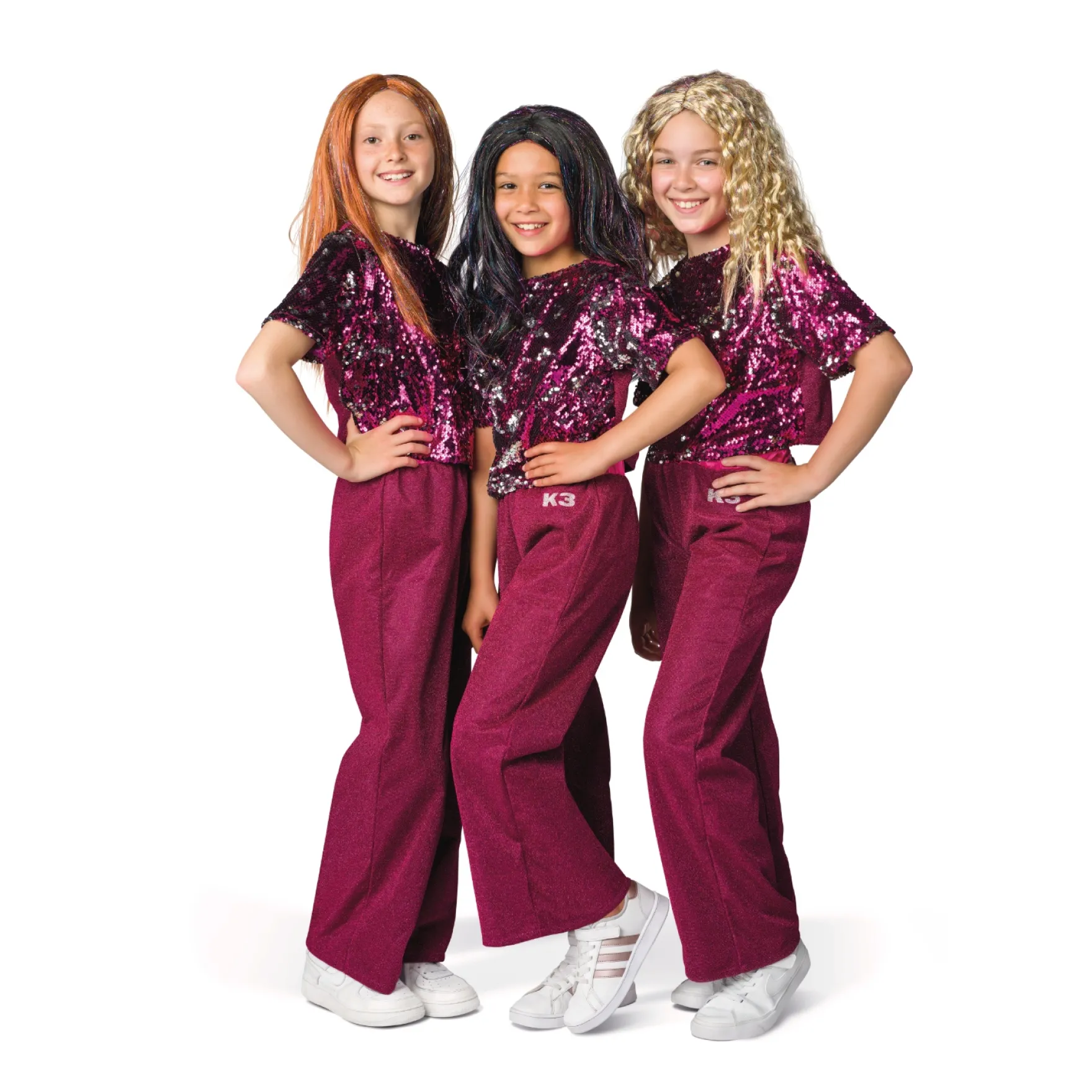 K3 Verkleedkleding Outfit Broekpak Glitter Roze 3-5 Jaar