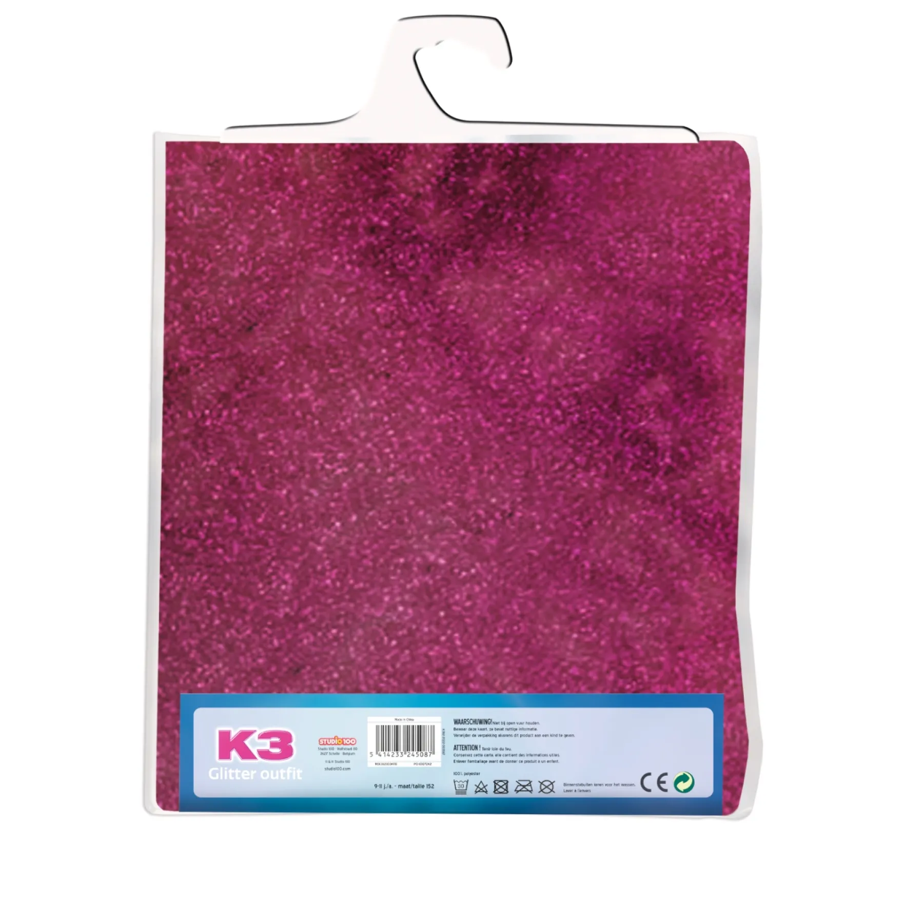 K3 Verkleedkleding Outfit Broekpak Glitter Roze 3-5 Jaar