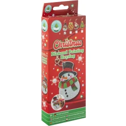 Kerst diamond painting sleutelhanger 4 assorti