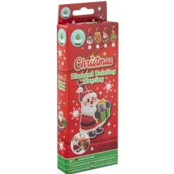 Kerst diamond painting sleutelhanger 4 assorti
