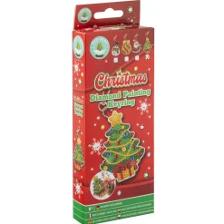 Kerst diamond painting sleutelhanger 4 assorti