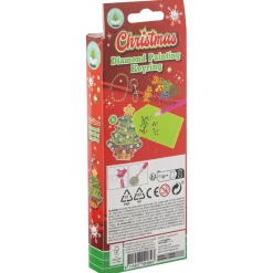 Kerst diamond painting sleutelhanger 4 assorti