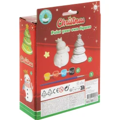Kerst gipsset 2 figuren 7 cm 2 assorti