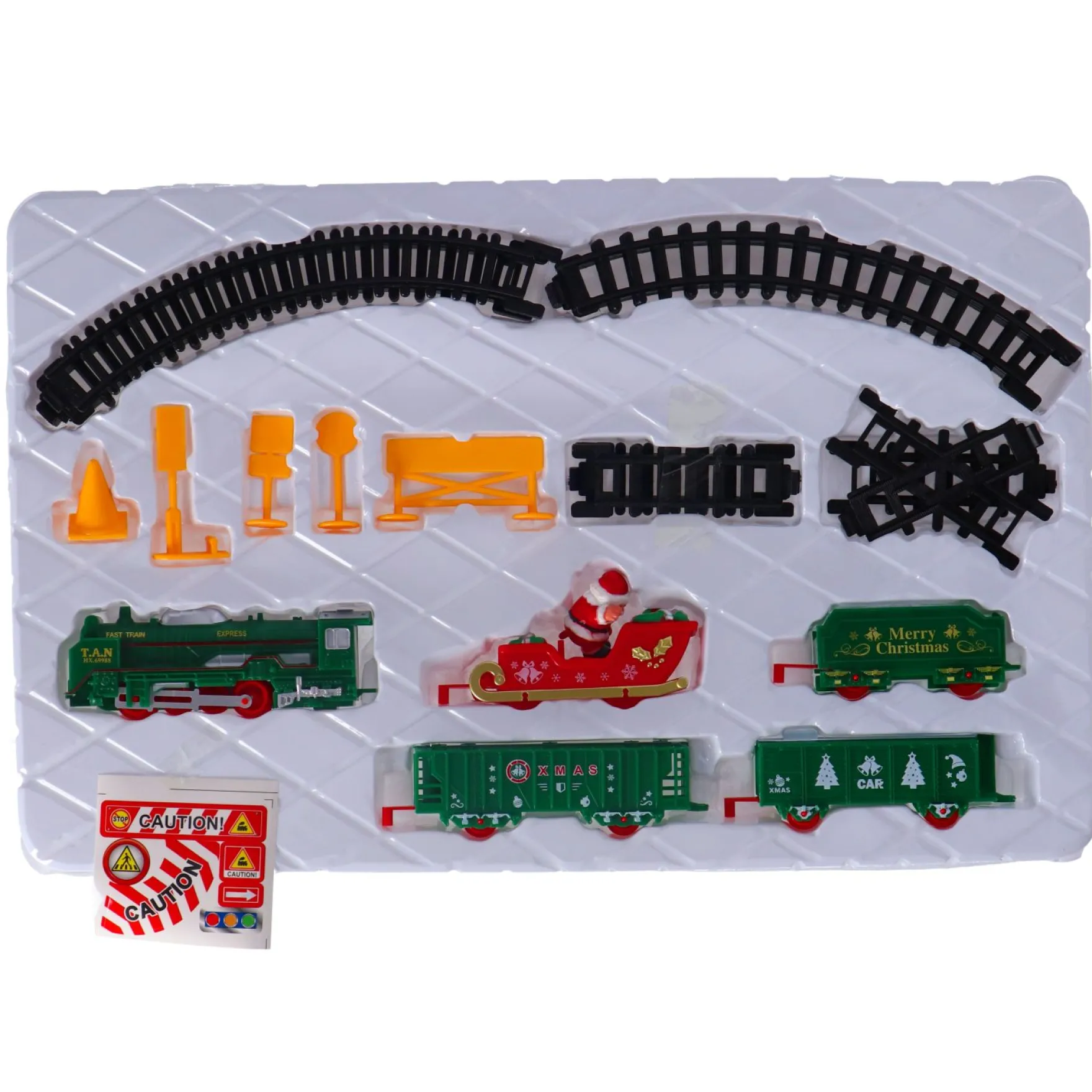 Kersttrein met licht en geluid 25 delig