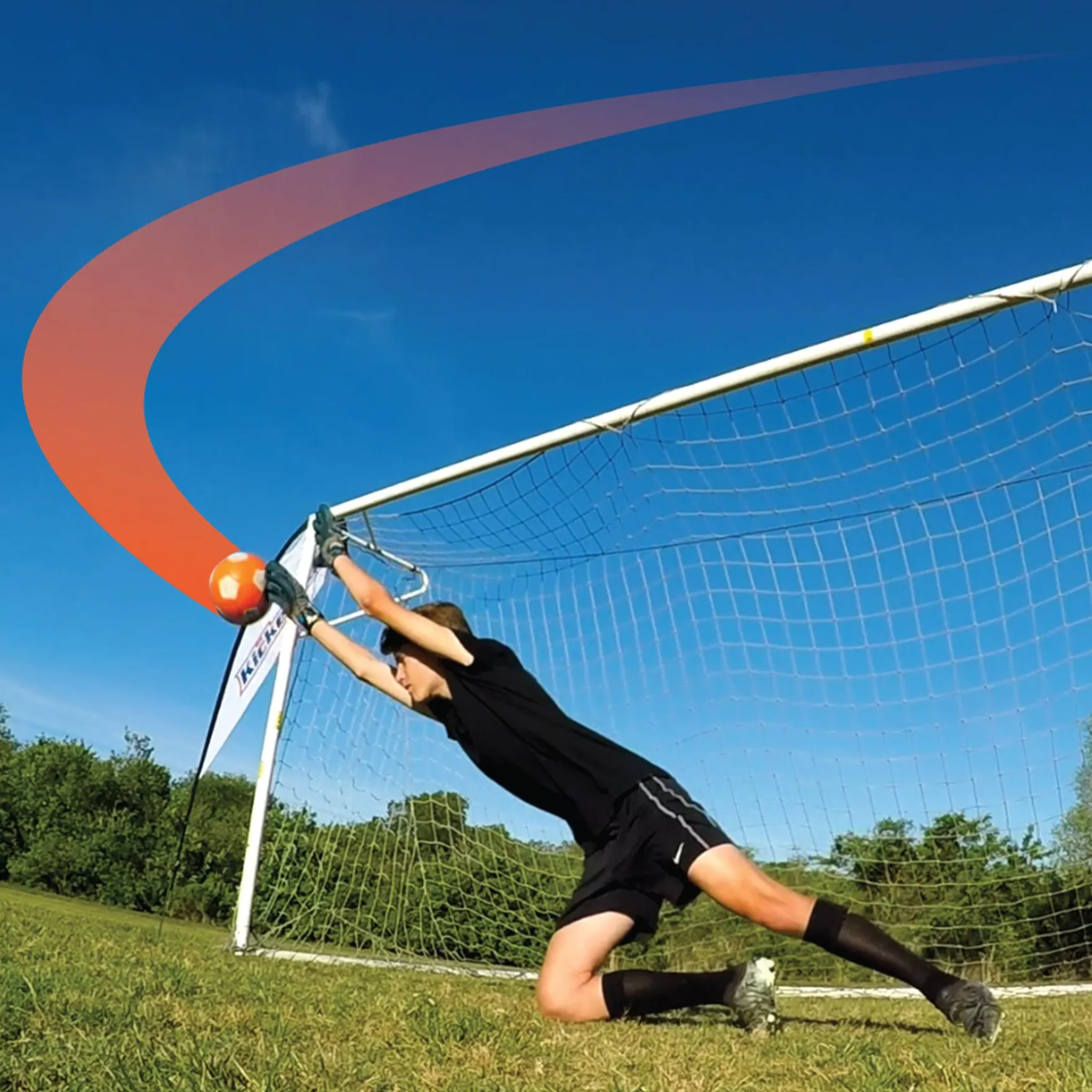 Kickerball Voetbal oranje maat 4