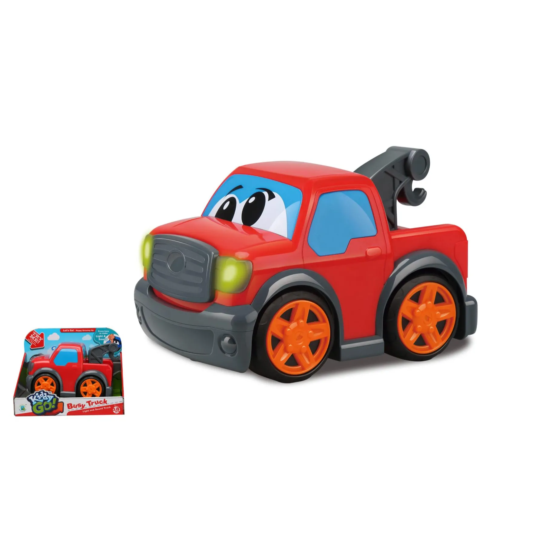 KiddyGo auto pick up truck 19 cm met licht en geluid rood