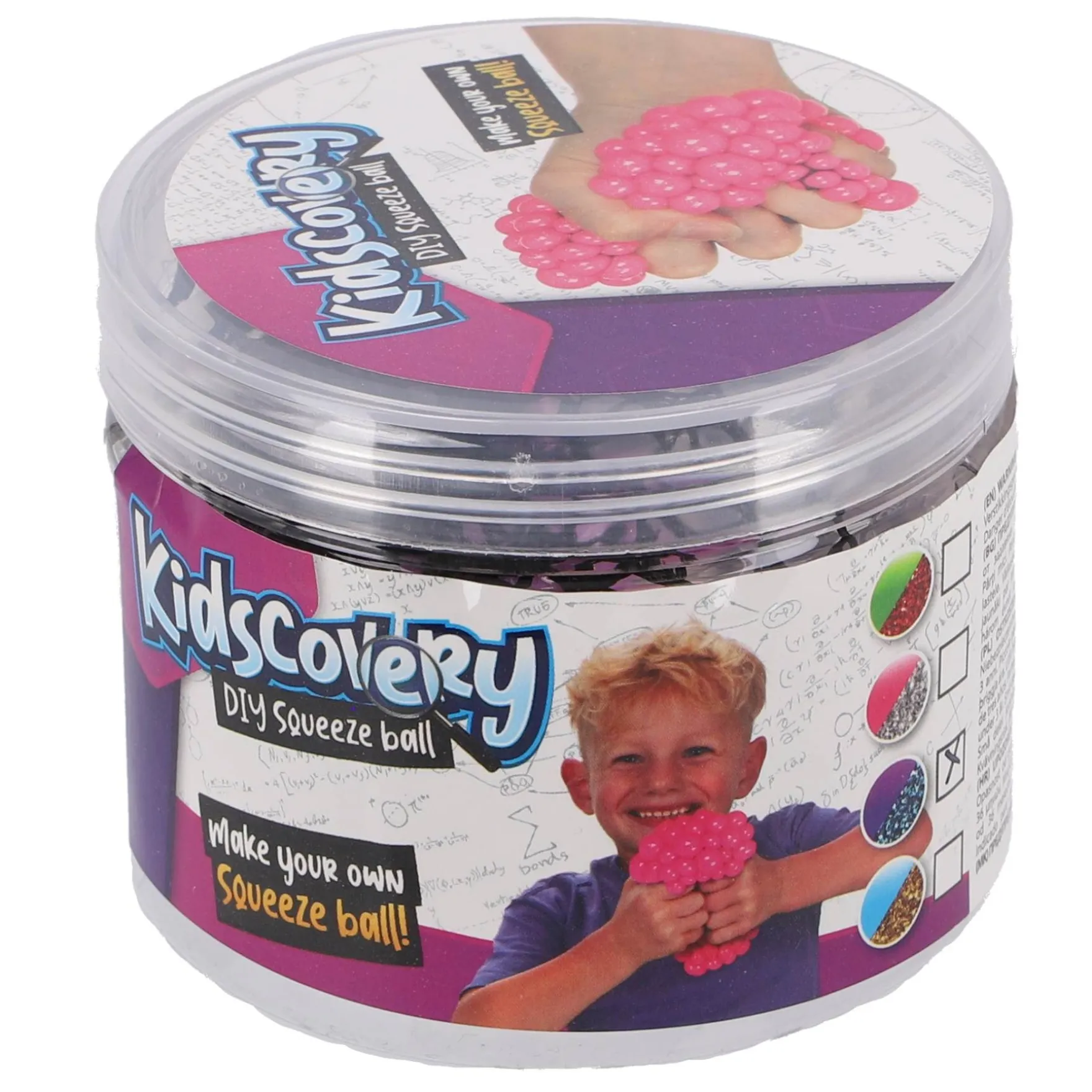 Kidscovery maak een knijpbal in een net 4 assorti