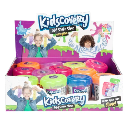 Kidscovery wetenschap slijm shake confetti 6 assorti