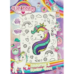 Kleur En Stickerboek Unicorn