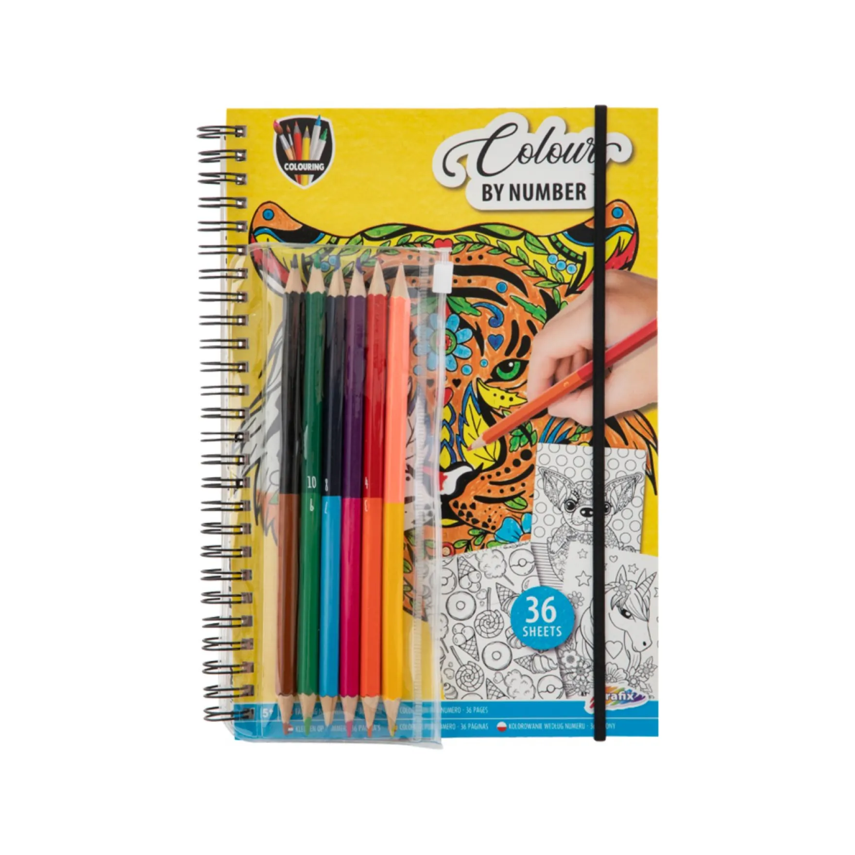 Kleurboek Kleuren Op Nummer Met 6 Potloden