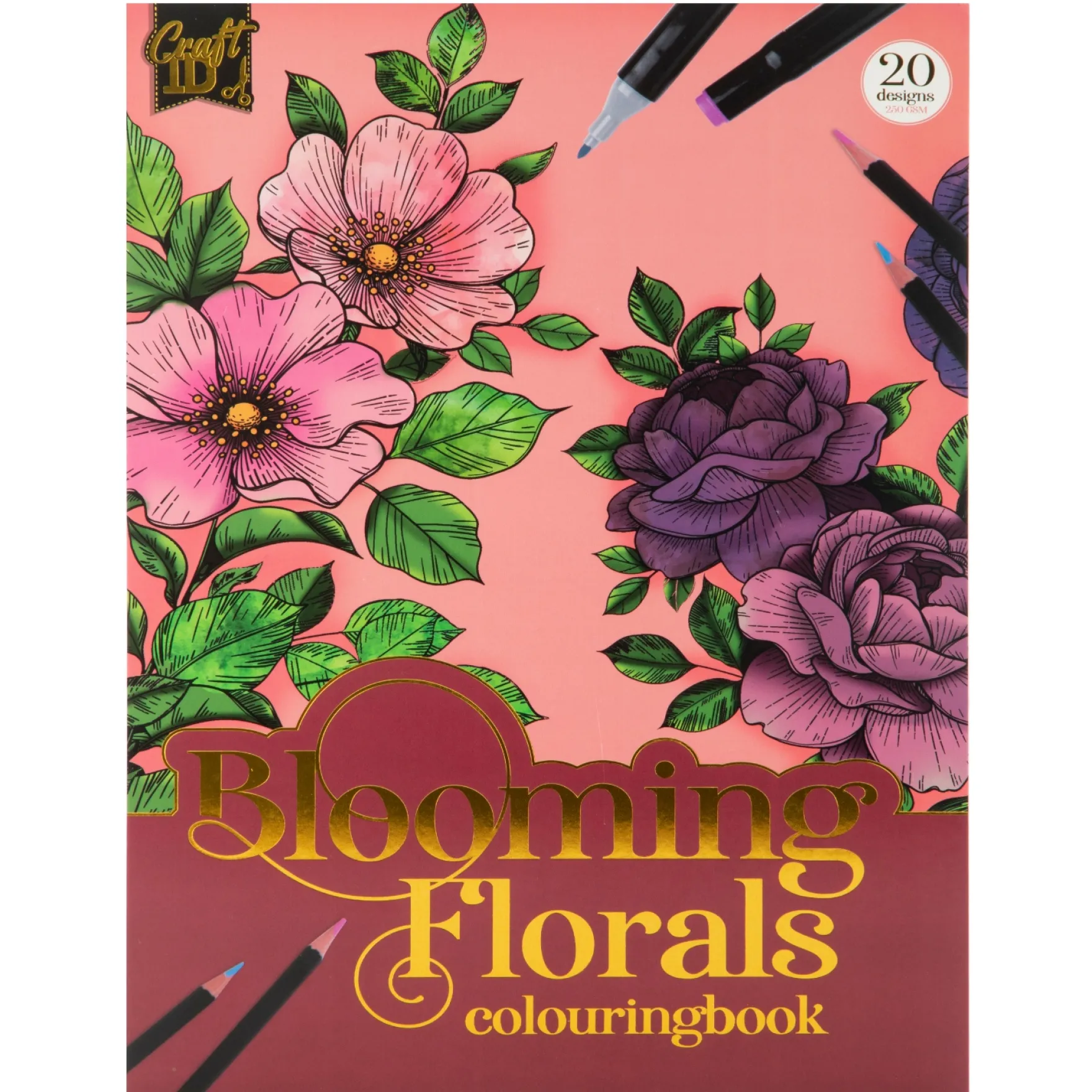 Kleurboek voor Volwassenen 7x21cm 20 designs 2 assorti