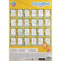 Kleuren op Nummer Boek A4 24 Designs Met 6 Stiften