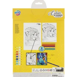 Kleuren op nummer 23x30,5cm 8 potloden 3 assorti