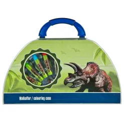 Kleurkoffer 51-delig Dinosaurus