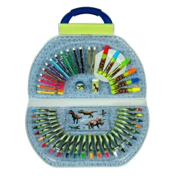 Kleurkoffer 51-delig Dinosaurus