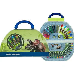 Kleurkoffer 51-delig Dinosaurus