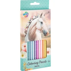 Kleurpotloden pastel Horse collection 12 stuks