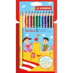 Kleurpotloden Stabilo Trio 12 Dikke Potloden