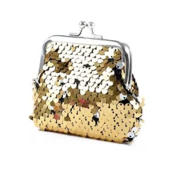 Knip portemonnee retro met pailletten 6 assorti