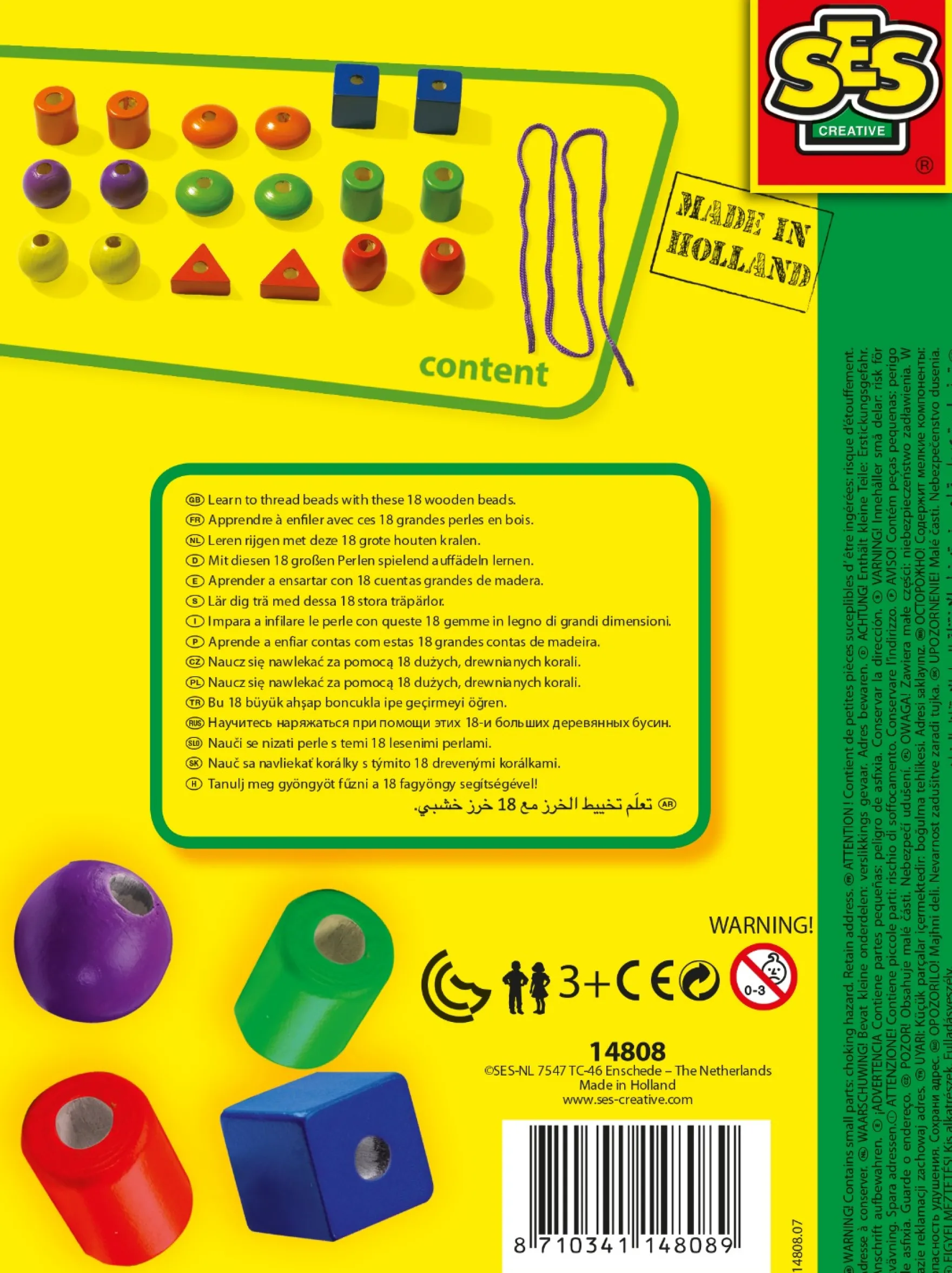 Knutselpakket SES Ik Leer Rijgen