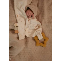 LD knuffeldoekje met bijtring newborn naturals