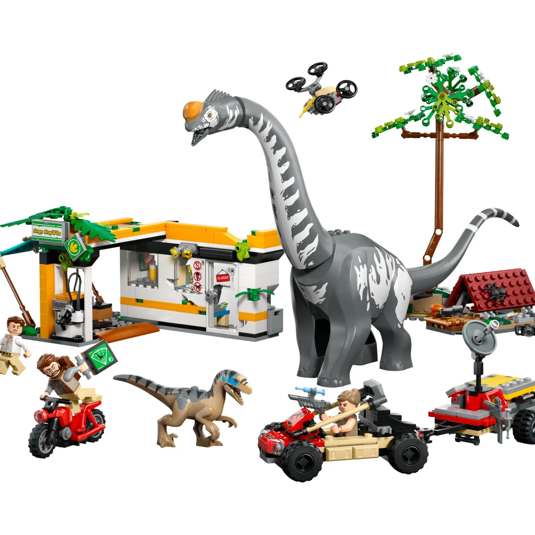 LEGO 76973 Jurassic World Raptor en Titanosaurus opsporingsmissie