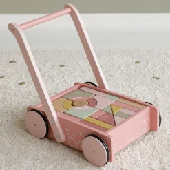 Little Dutch Blokkenkar Roze